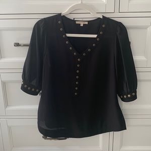 Semi sheer black blouse